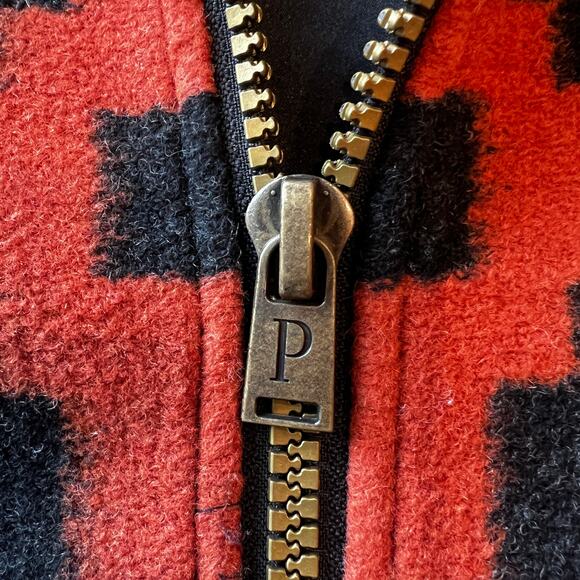 PENDLETON Women's Wool Blend Walker Coat Size M In Charcoal Desert Mesa Jacquard - Picture 10 of 13